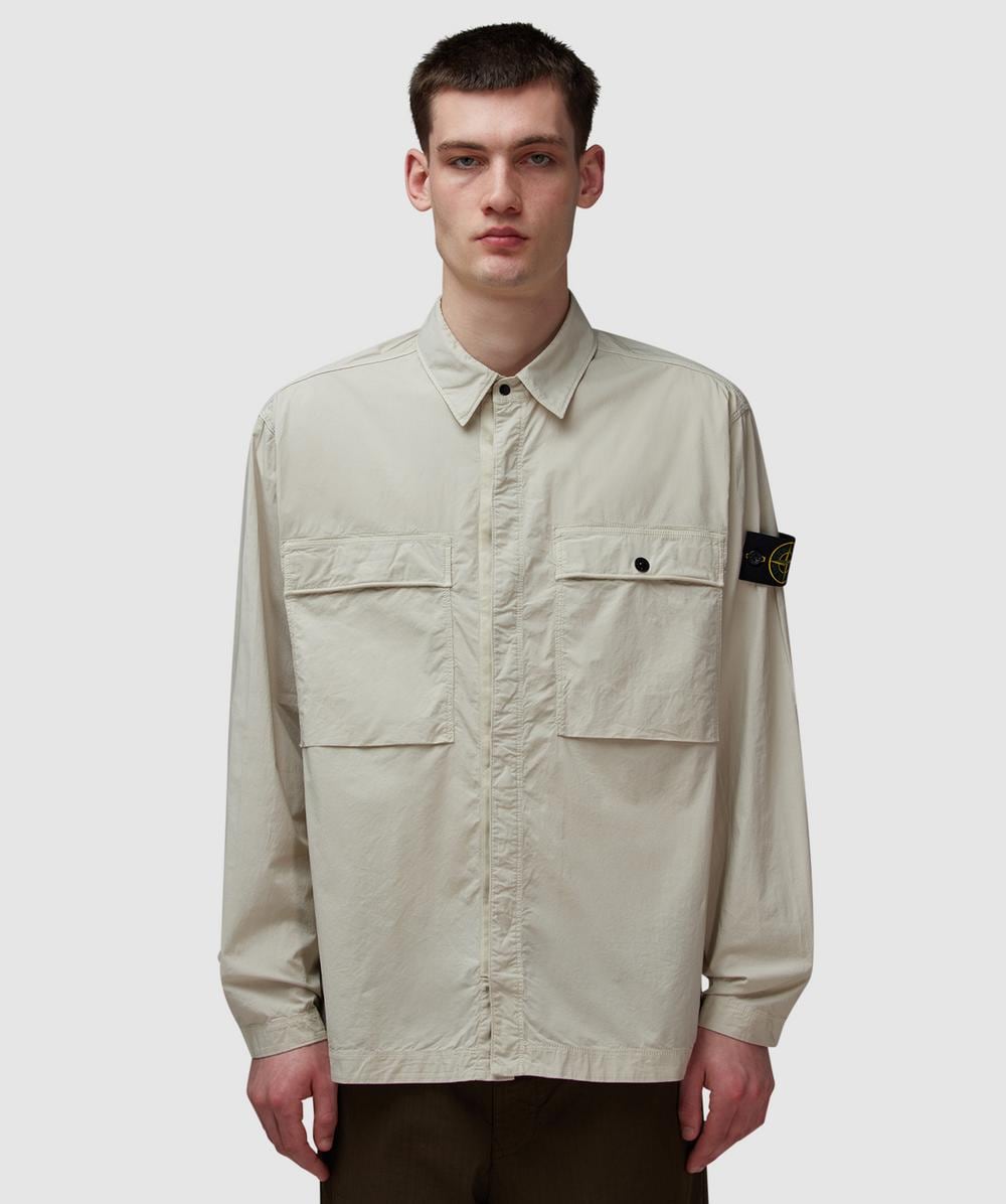 Stone Island Tela Paracadute Overshirt (Sand - L) - Size L, Male