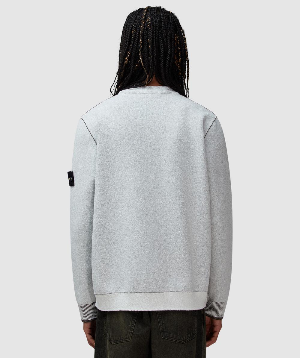 ★送料関税込★Stone  Double Face Cotton Nylon Crewneck Stone Island Double face bi-colour sweatshirt | IVORY