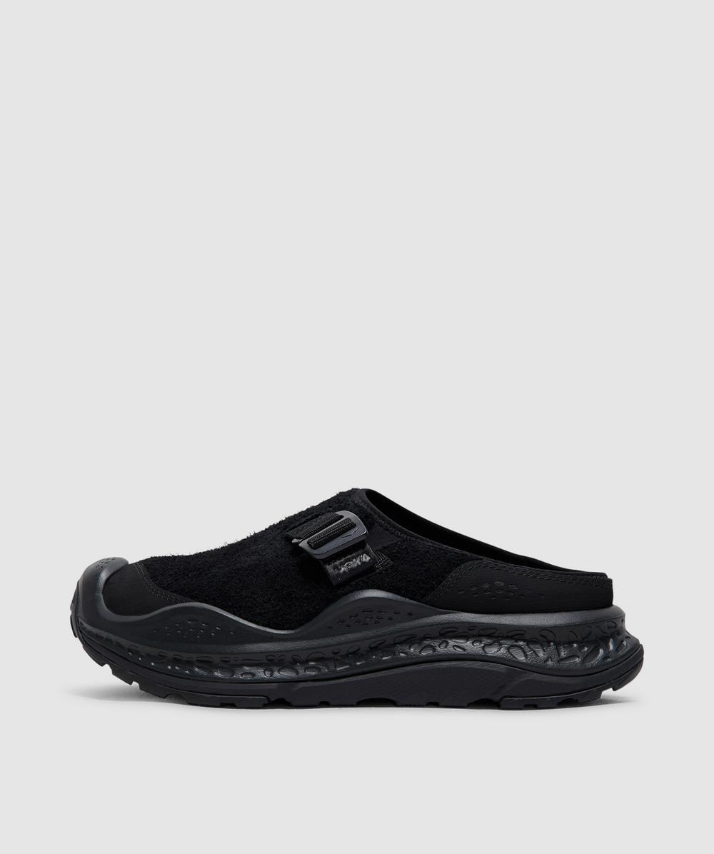 Hoka Ora Primo Ext Rubber-trimmed Suede Slip-on Sneakers In Black
