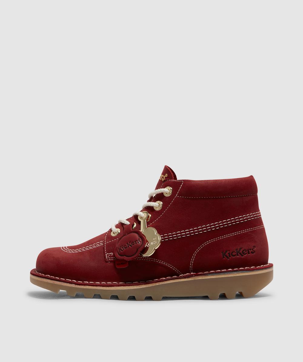 Kickers Kick Hi Goldie Boot In Red