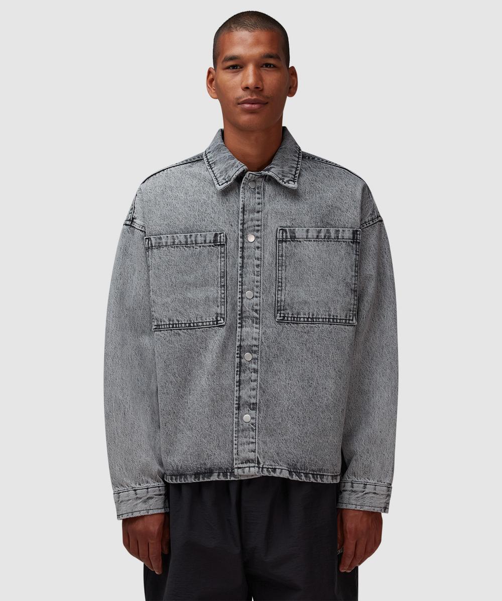 Mki Miyuki Zoku Denim Box Overshirt In Black