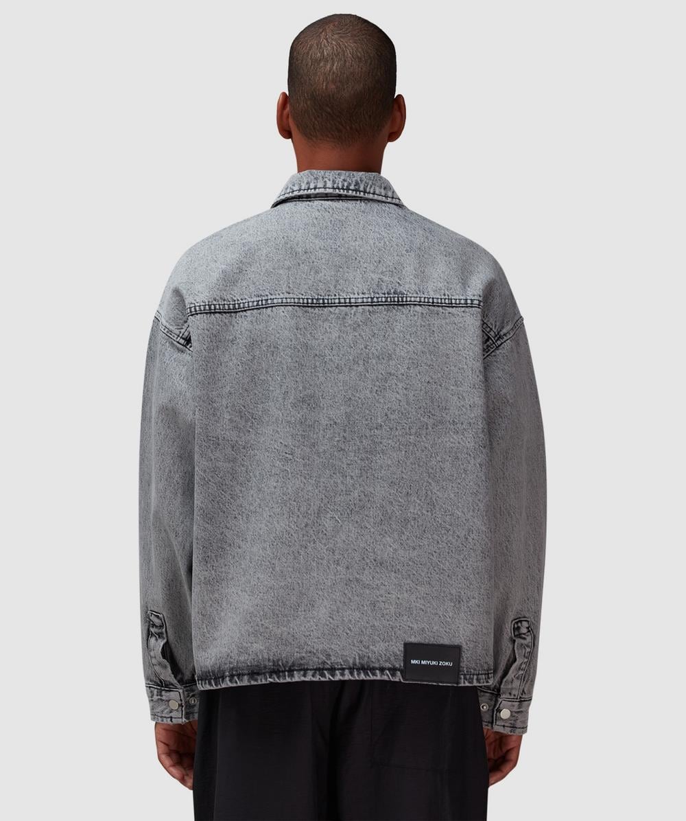 MKI MIYUKI ZOKU Denim box overshirt | WASHED BLACK | SEVENSTORE