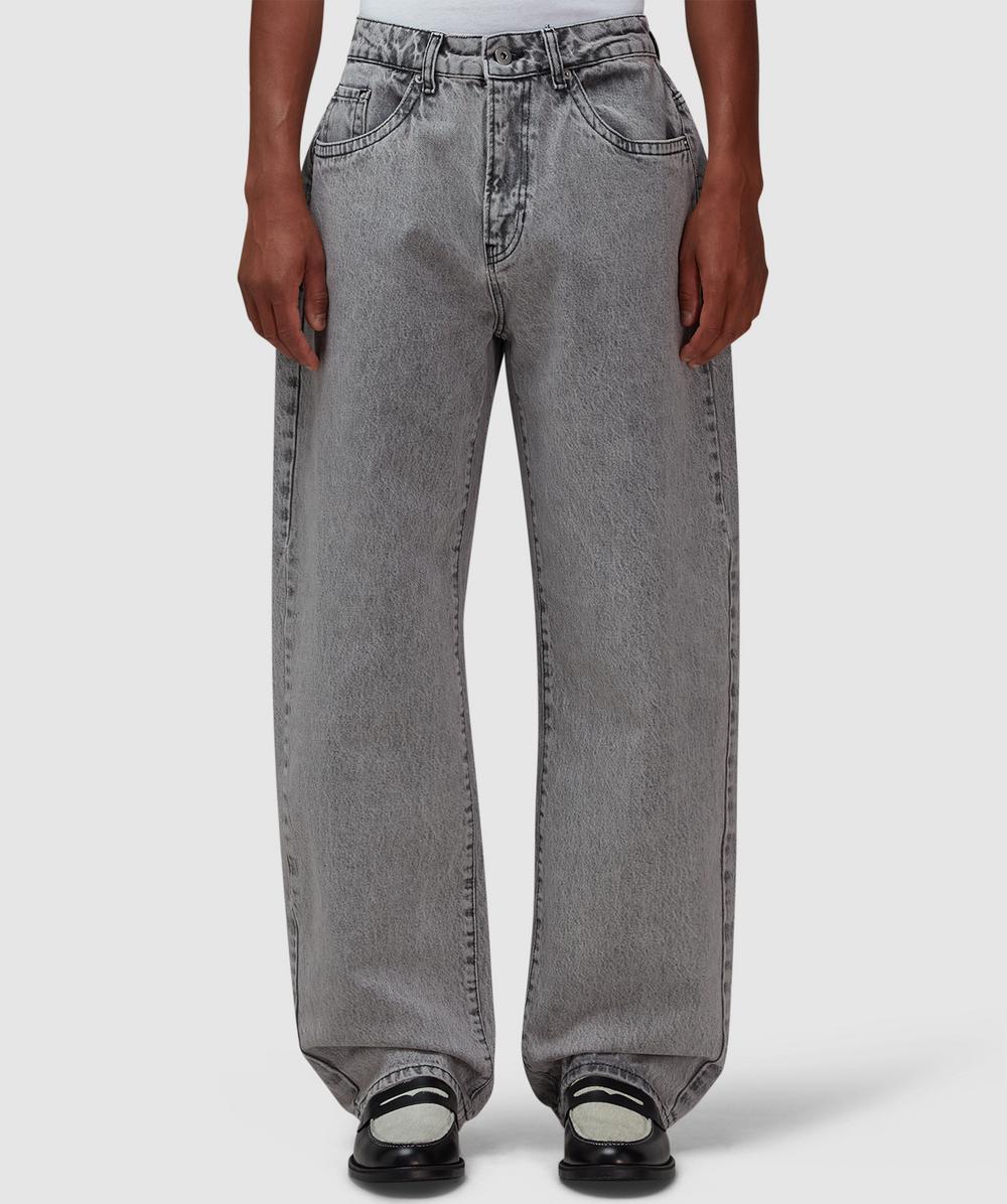 kenji.m MKI MIYUKI ZOKU Denim wide leg jean | WASHED BLACK | SEVENSTORE