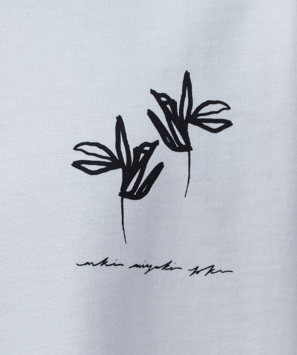 MKI ★ インクフラワー Tシャツ MKI MIYUKI ZOKU Ink flower t-shirt | WHITE | SEVENSTORE