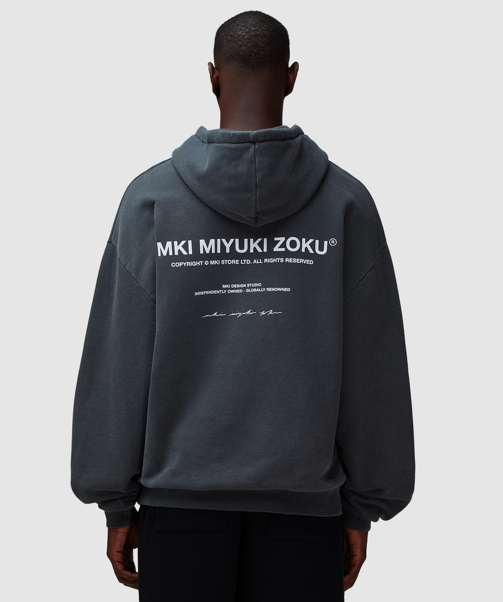 MKI MIYUKI ZOKU Design studio hoodie | PIGMENT BLACK