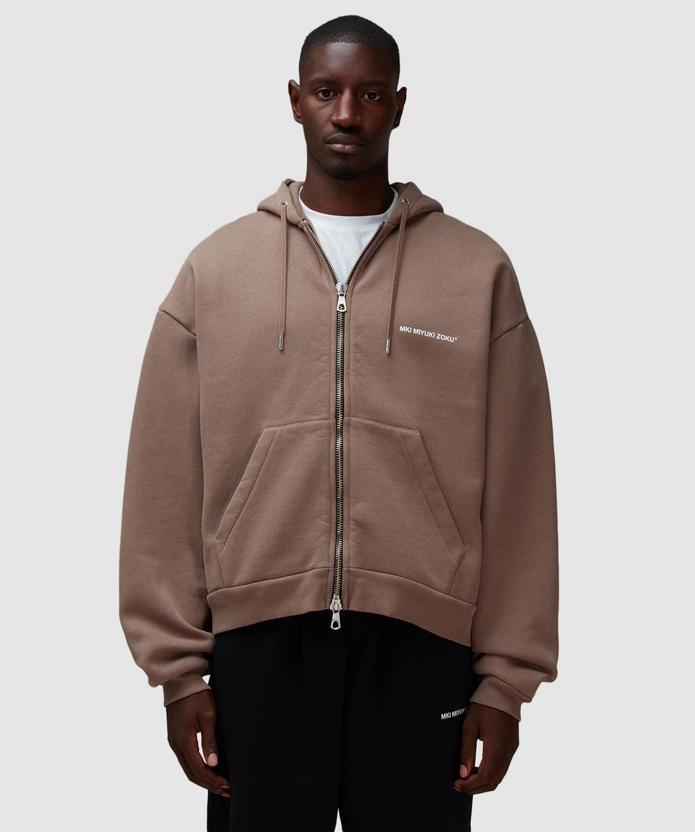 Mki Miyuki Zoku Uniform Zip Hoodie In Brown