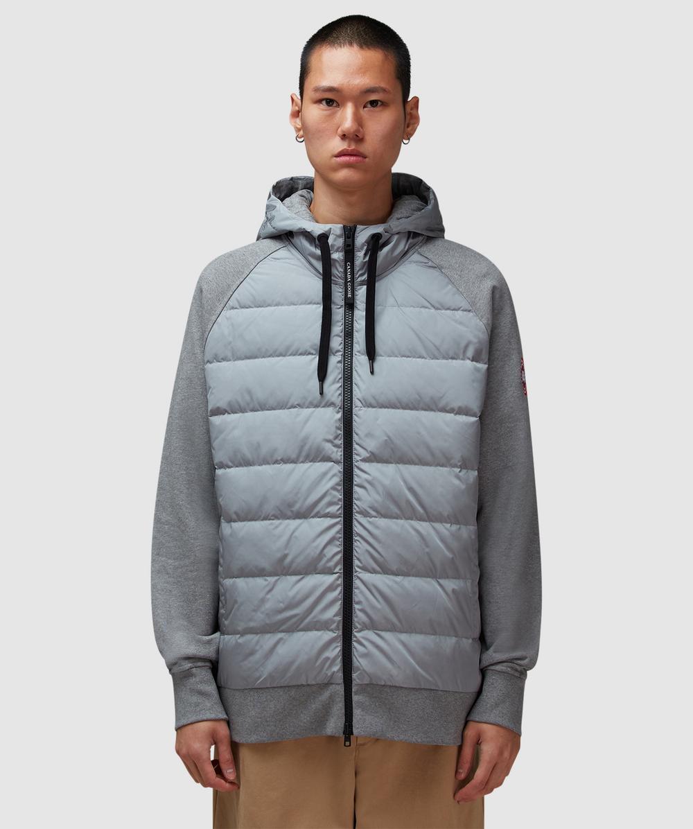 Canada Goose Hybridge Huron Full Zip Hoodie (Stone Heather - M) - Size M, Male
