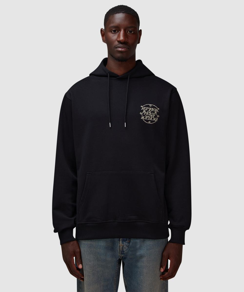 Drôle de Monsieur Tresses Slogan Hoodie (Black - L) - Size L, Male