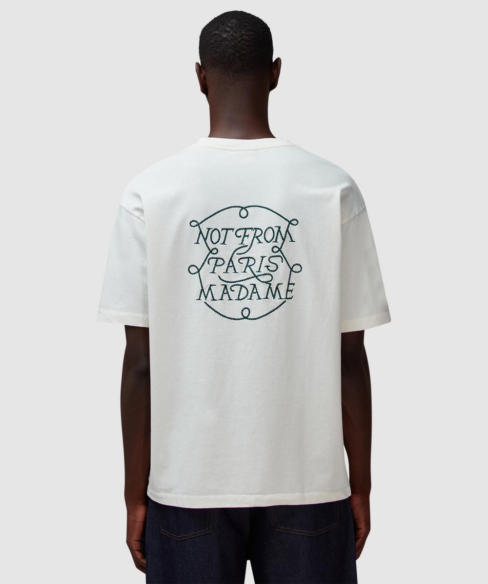 Drôle De Monsieur Tresses Slogan T-shirt In White
