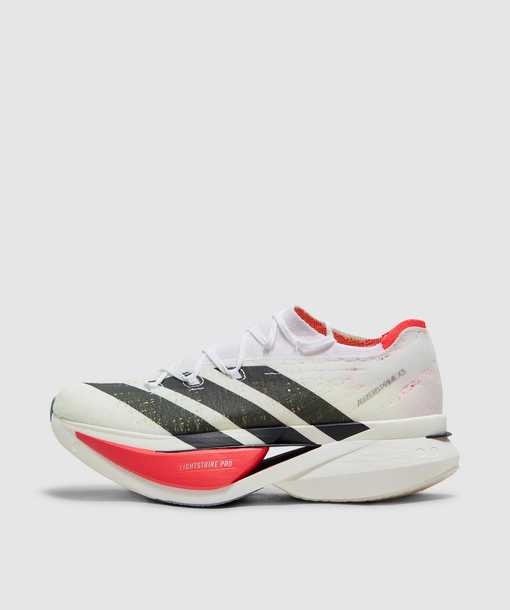 adidas Adizero Prime X3 Strung Sneaker (Ftwr White/Core Black/Lucid Red - 8) - Size 8 - Men's, Unisex