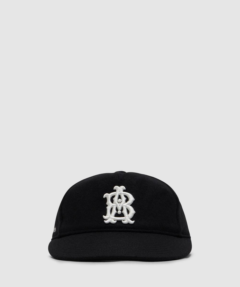 about:blank Monogram Cap (Black/Ecru - One Size) - Size ONE SIZE, Unisex