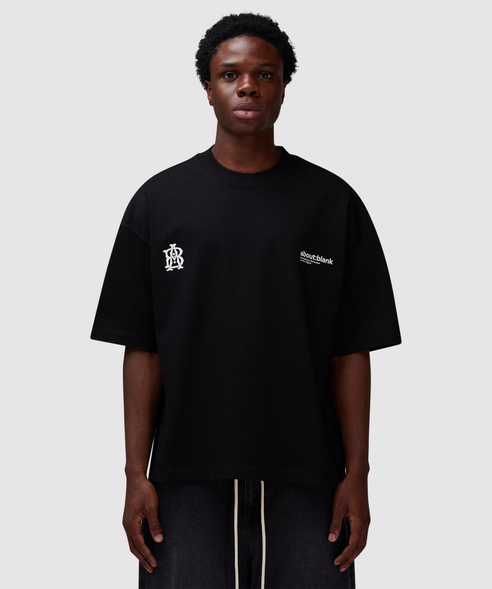 Aboutblank About:blank Dual Logo T-shirt In Black
