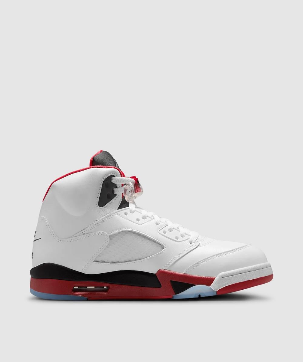 JORDAN Air Jordan 5 retro “Fire Red” sneaker | WHITE/FIRE