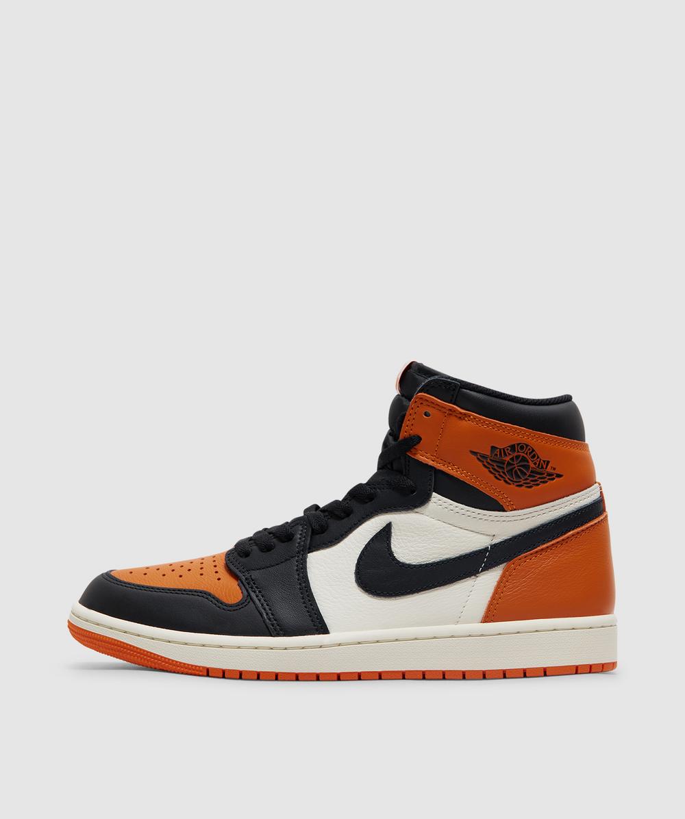 JORDAN Air Jordan 1 Hi Og 'Shattered Backboard' Sneaker (Black/Black-Sail-Starfish - 4.5) - Size 4.5 - Women's, Unisex