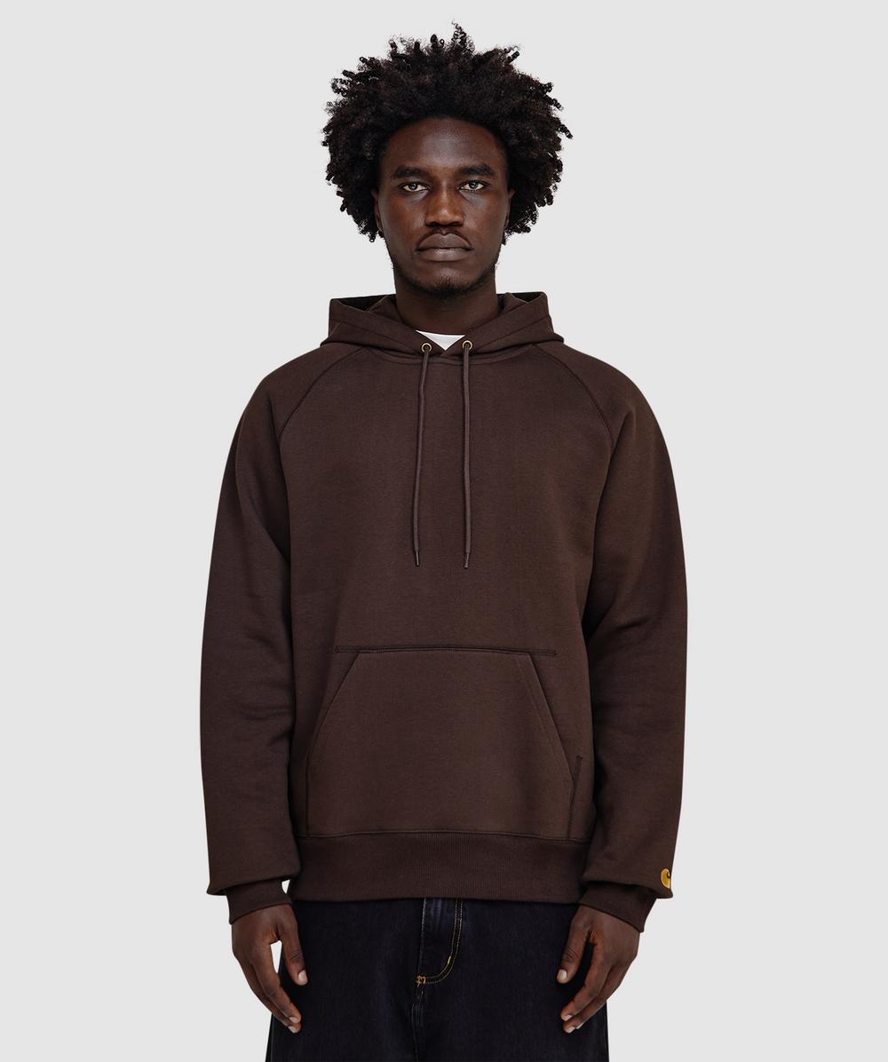 Carhartt Wip Chase Zip Hoodie In Brown