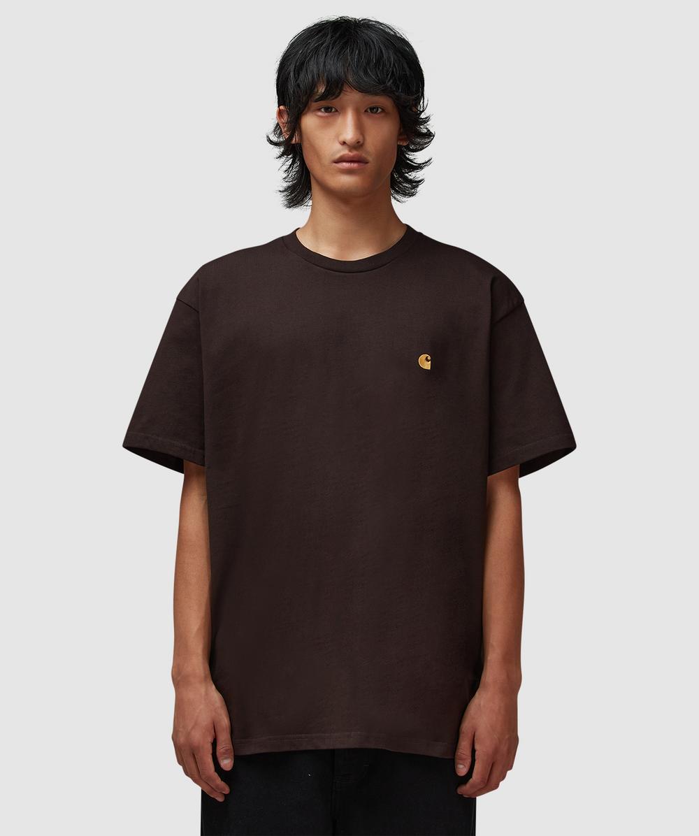 Carhartt WIP Chase T-Shirt (Tobacco / Gold - S) - Size S, Male