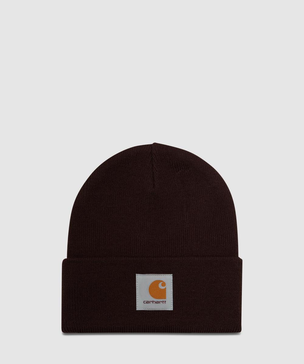 Carhartt Wip Short Watch Beanie In Brown