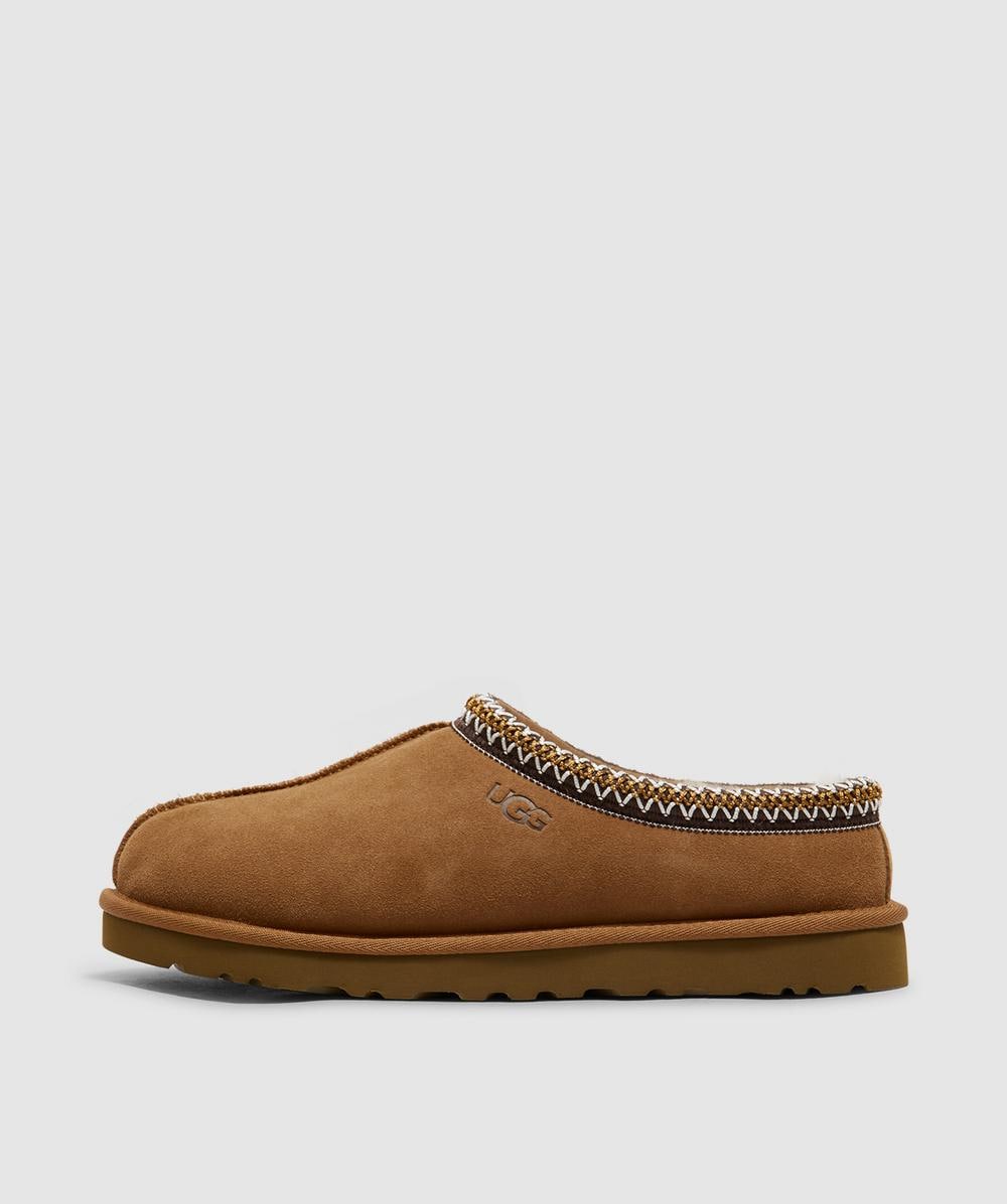 Ugg Slip-on Clog In Soft Suede With Sheepskin Lining In Brown