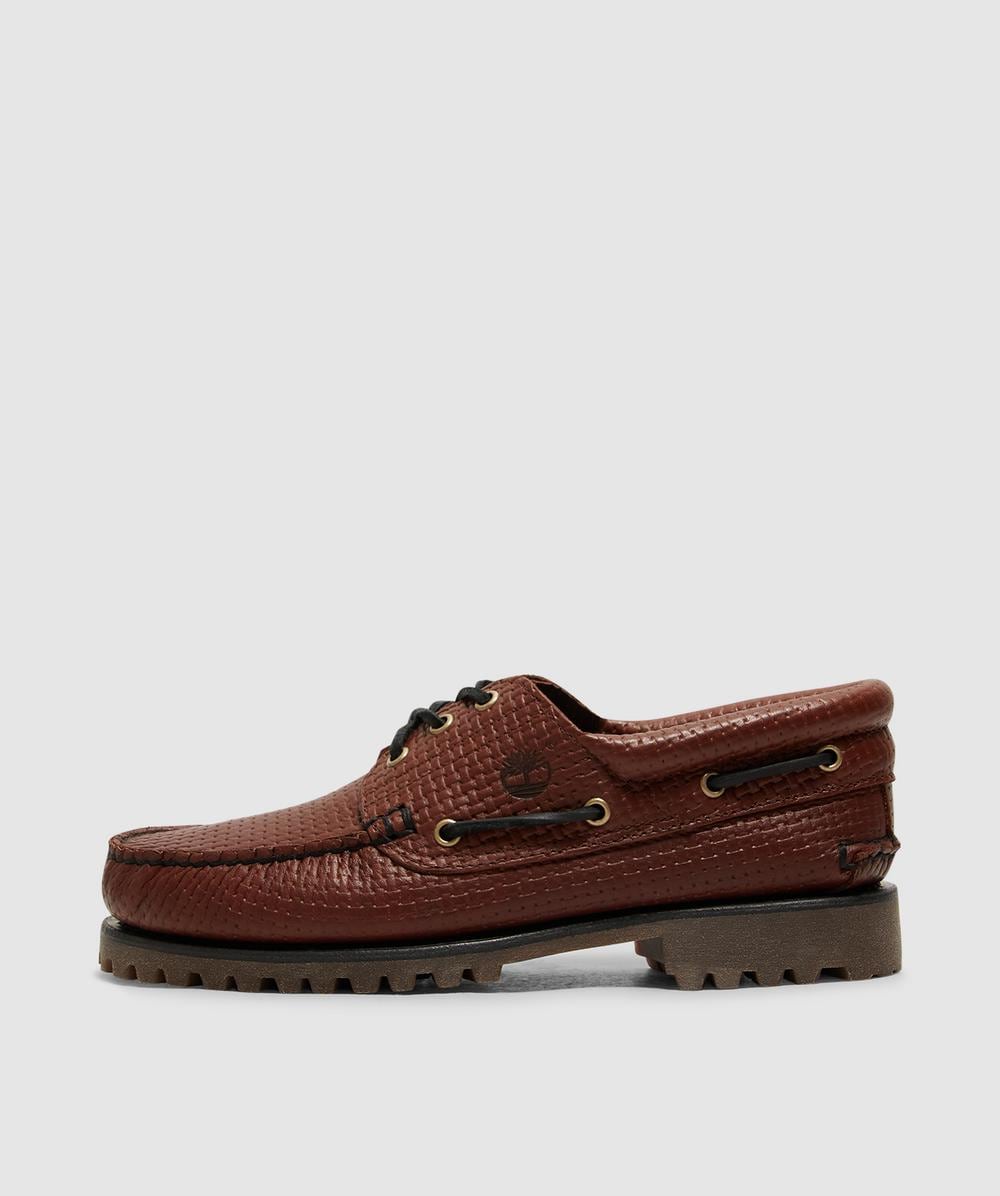 Timberland 3-Eye Lug Handsewn Boat Shoe (Brown - 8) - Size 8 - Men's, Unisex