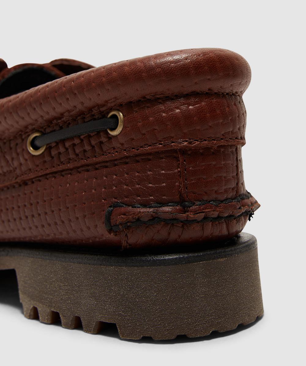 Timberland 3-eye lug handsewn boat shoe | BROWN | SEVENSTORE