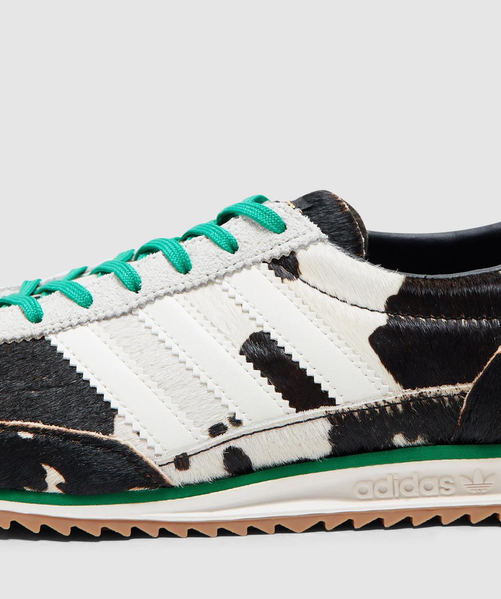 adidas SL 72 cow print sneaker | CORE BLACK/OFF WHITE/COURT GREEN |  SEVENSTORE