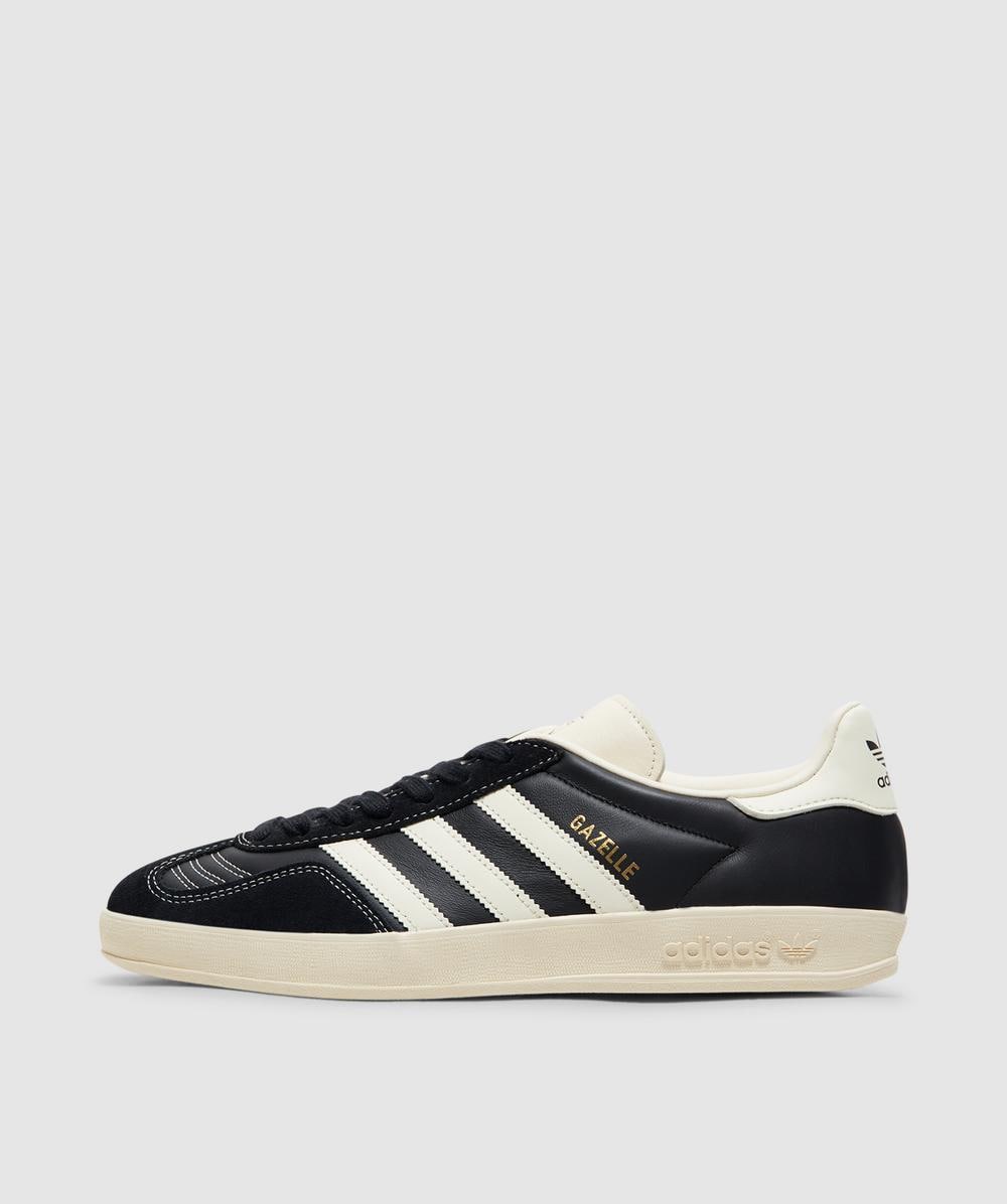 adidas Gazelle Indoor Sneaker (Core Black/Cream White/Gold Met. - 11) - Size 11 - Men's, Unisex
