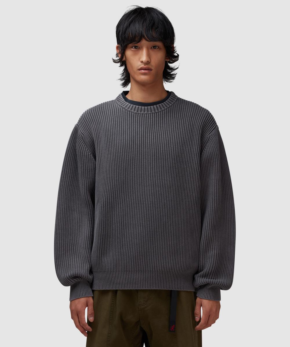 Gramicci Cotton Knit Sweater In Gray