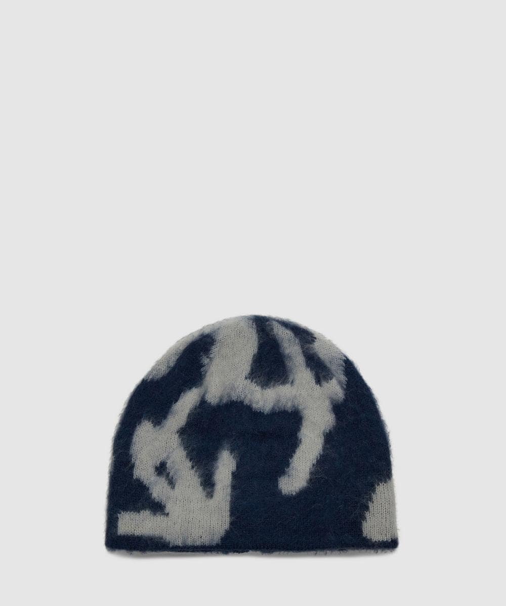 Gramicci Mohair Burly Runningman Beanie In Blue