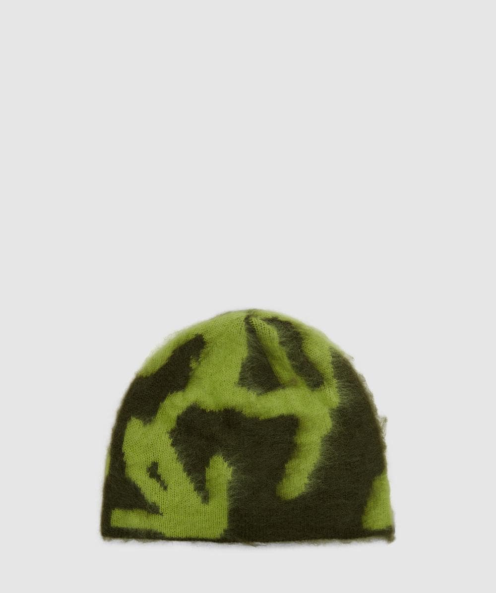 Gramicci Mohair Burly Runningman Beanie In Green