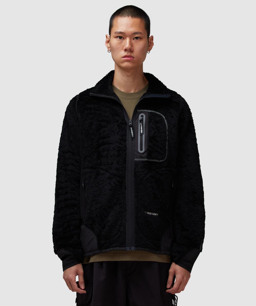 And Wander 18 High Loft Fleece Jacket In Black