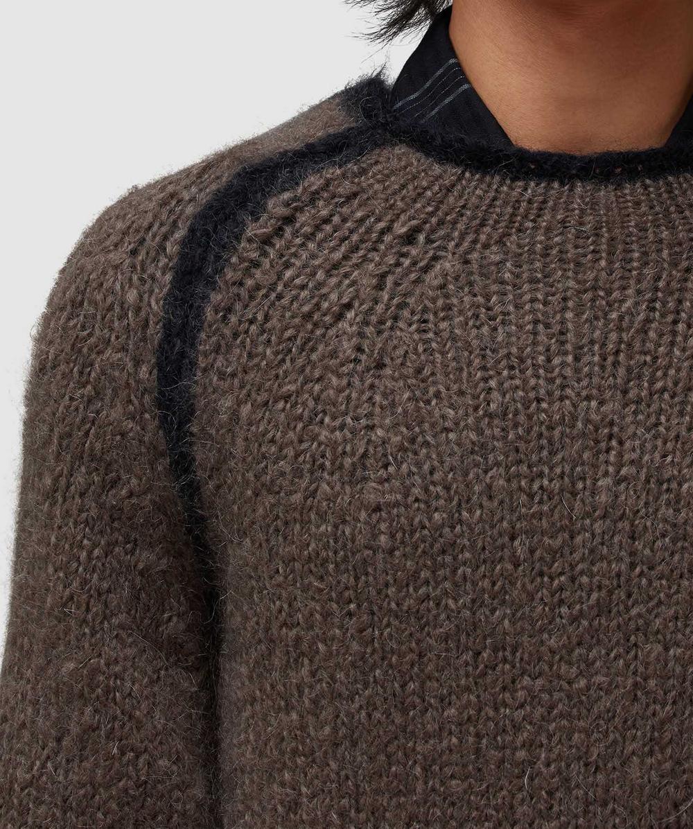 Our Legacy Rider roundneck sweater | STEEL MOHAIR | SEVENSTORE