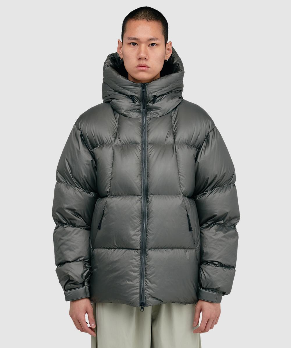 Goldwin Pertex Quantum Down Parka Jacket In Gray
