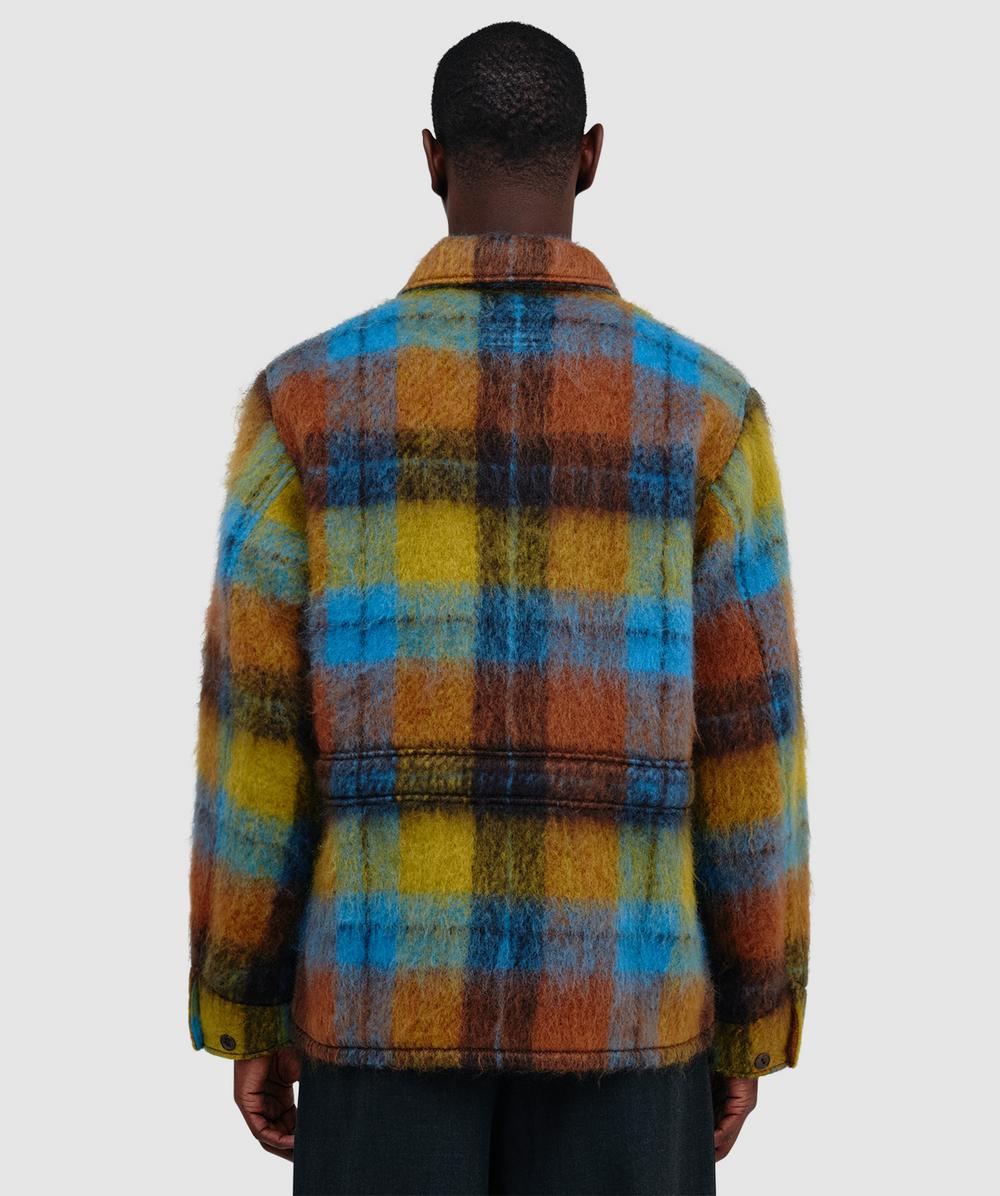 Beams Plus Wool plaid sports jacket | BROWN/TURQUOISE | SEVENSTORE