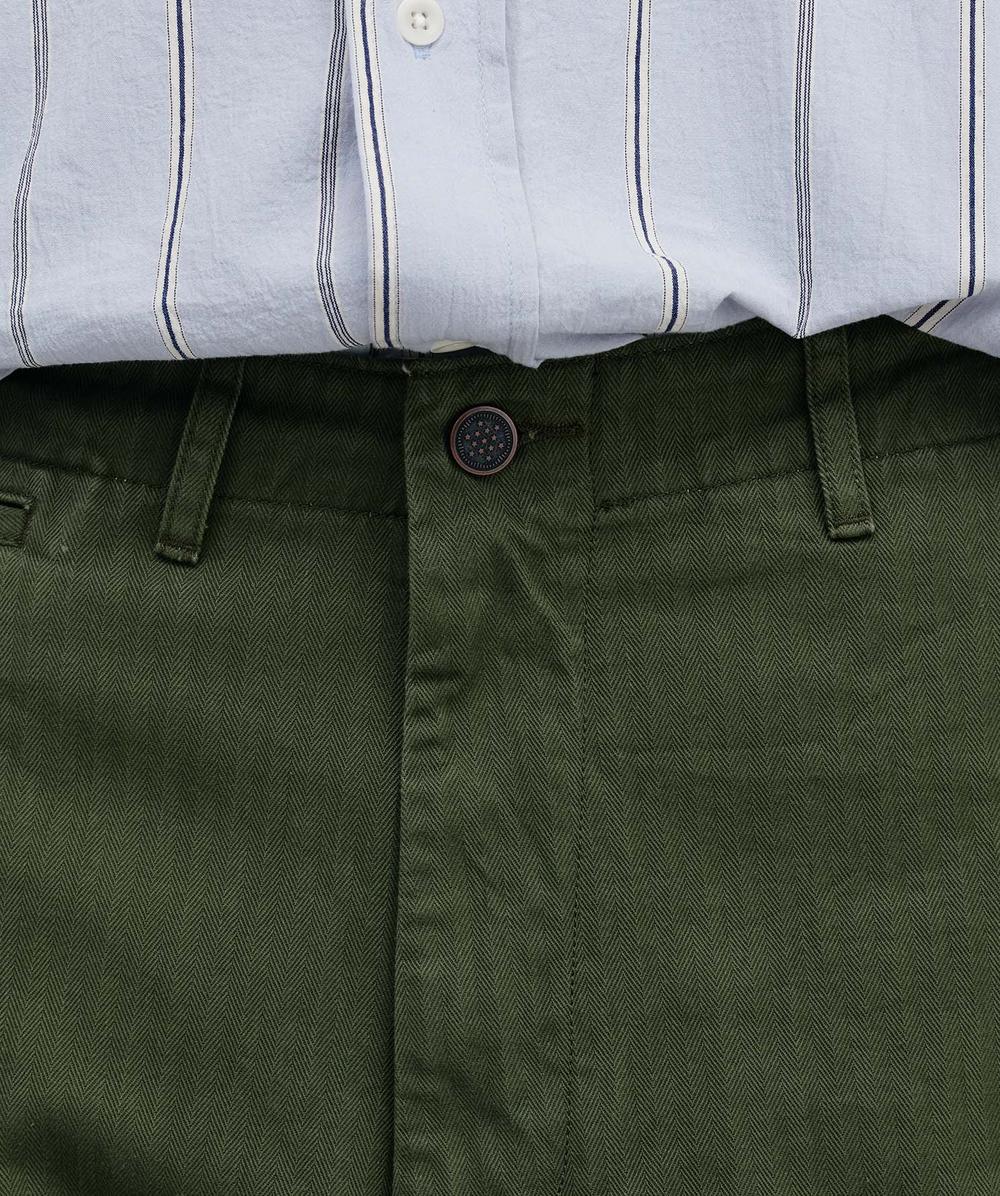 Beams Plus Mil herringbone pant | OLIVE | SEVENSTORE