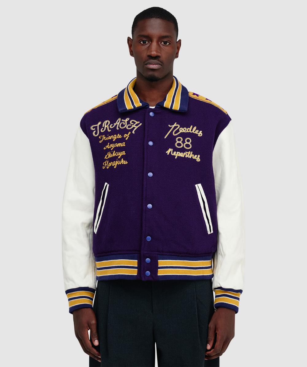 Needles Lettered Jacket In Purple