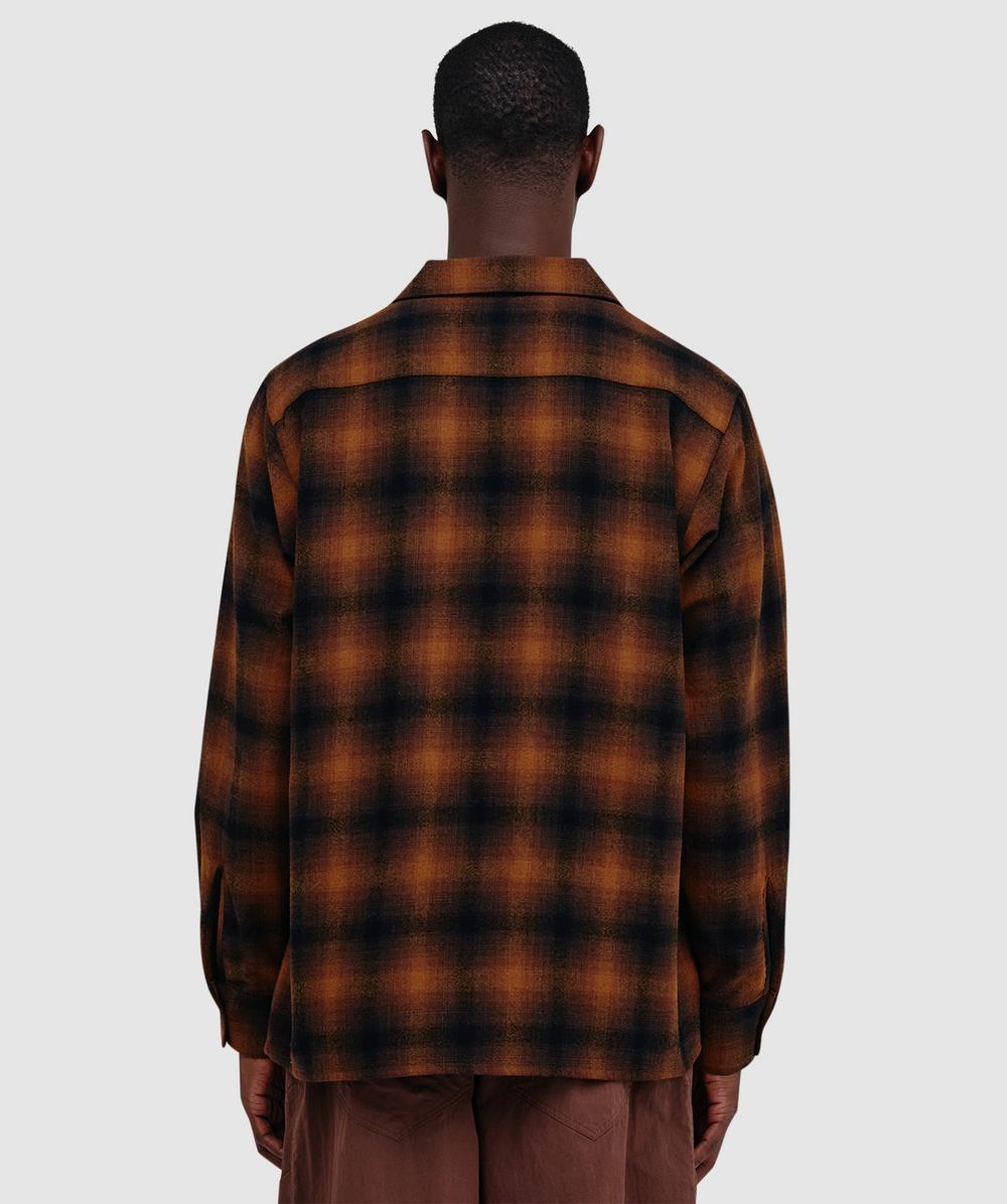 Needles Classic shirt | BROWN - WOOL OMBRE PLAID | SEVENSTORE