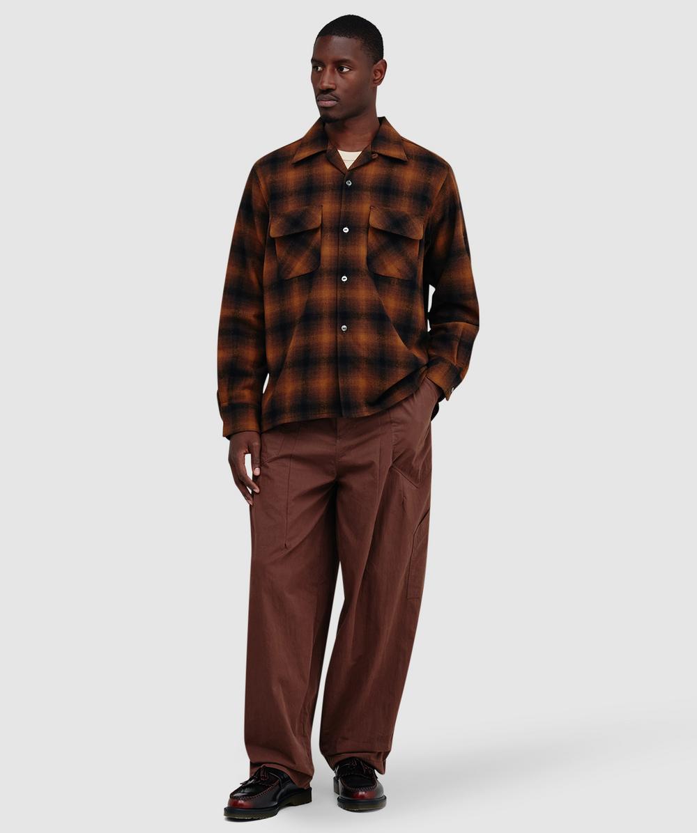 トップス Needles classic shirt Needles Classic shirt | BROWN - WOOL OMBRE PLAID | SEVENSTORE
