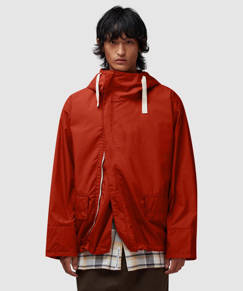 Nanamica Hooded Deck Jacket In Orange