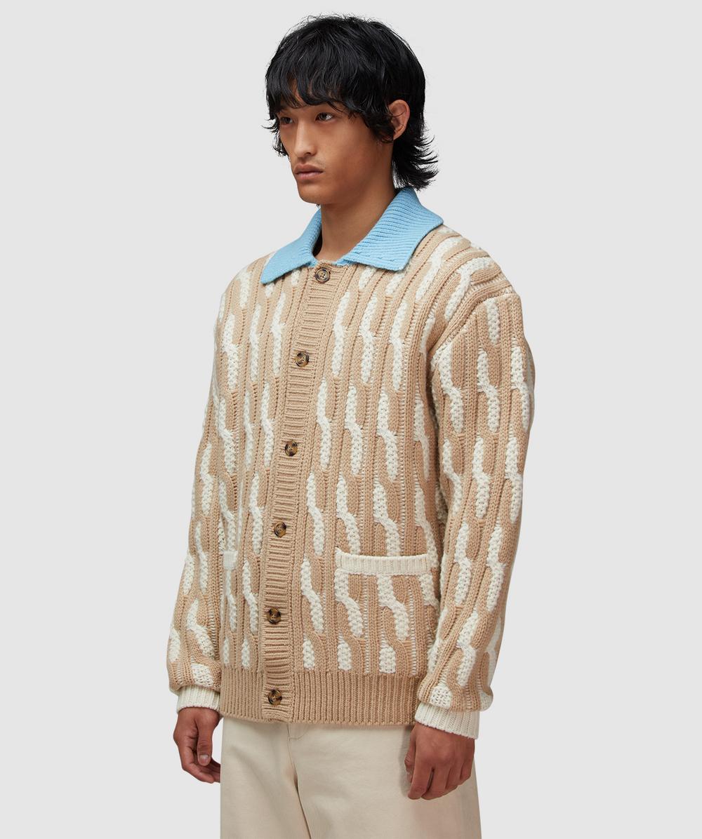 ポメ 2WAY DISTORTION CABLE CARDIGAN Ameri（アメリ）の「2WAY DISTORTION CABLE CARDIGAN（カーディガン
