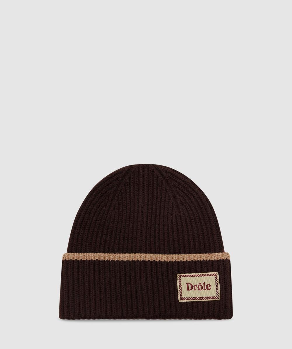 Drôle De Monsieur Wool Beanie In Brown