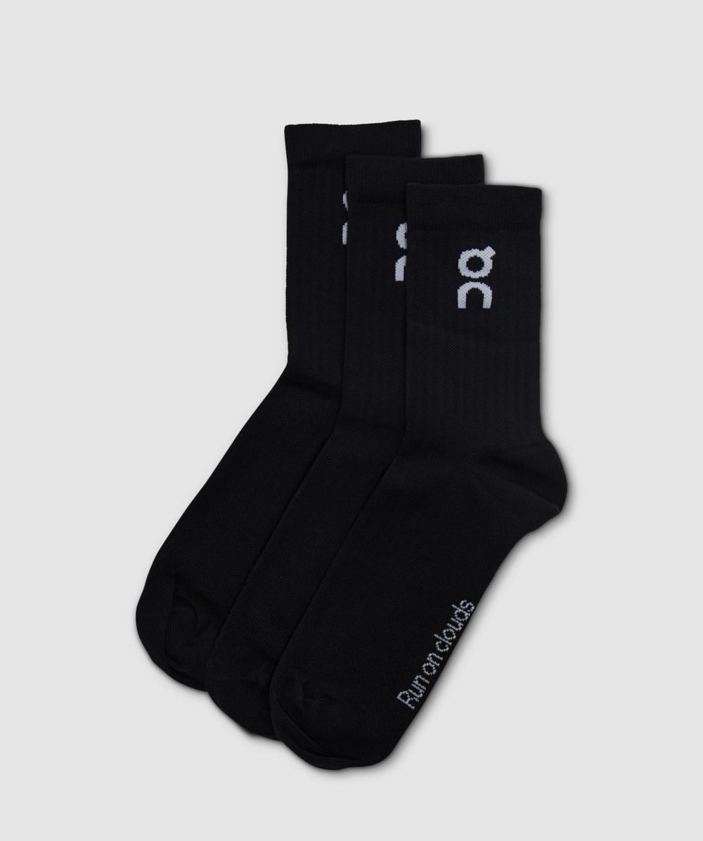 On Logo Sock 3 Pack In Black