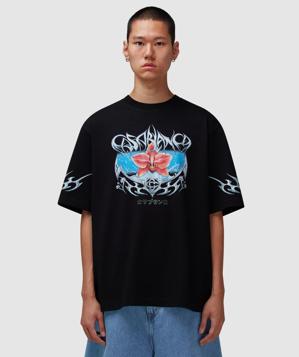 Casablanca Blades Printed T-Shirt (Black - L) - Size L, Unisex