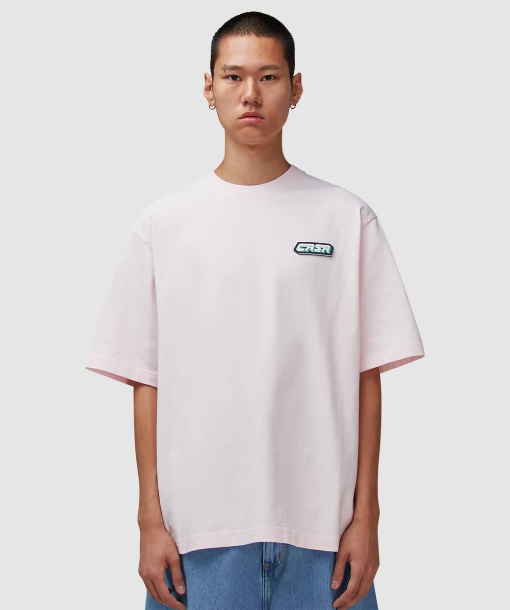 Casablanca Racing Pvc Patch T-shirt In Pink
