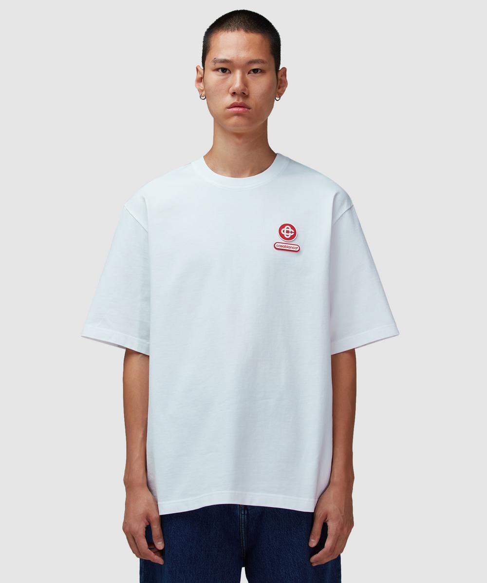 Casablanca Printed Logo T-Shirt (White - L) - Size L, Unisex