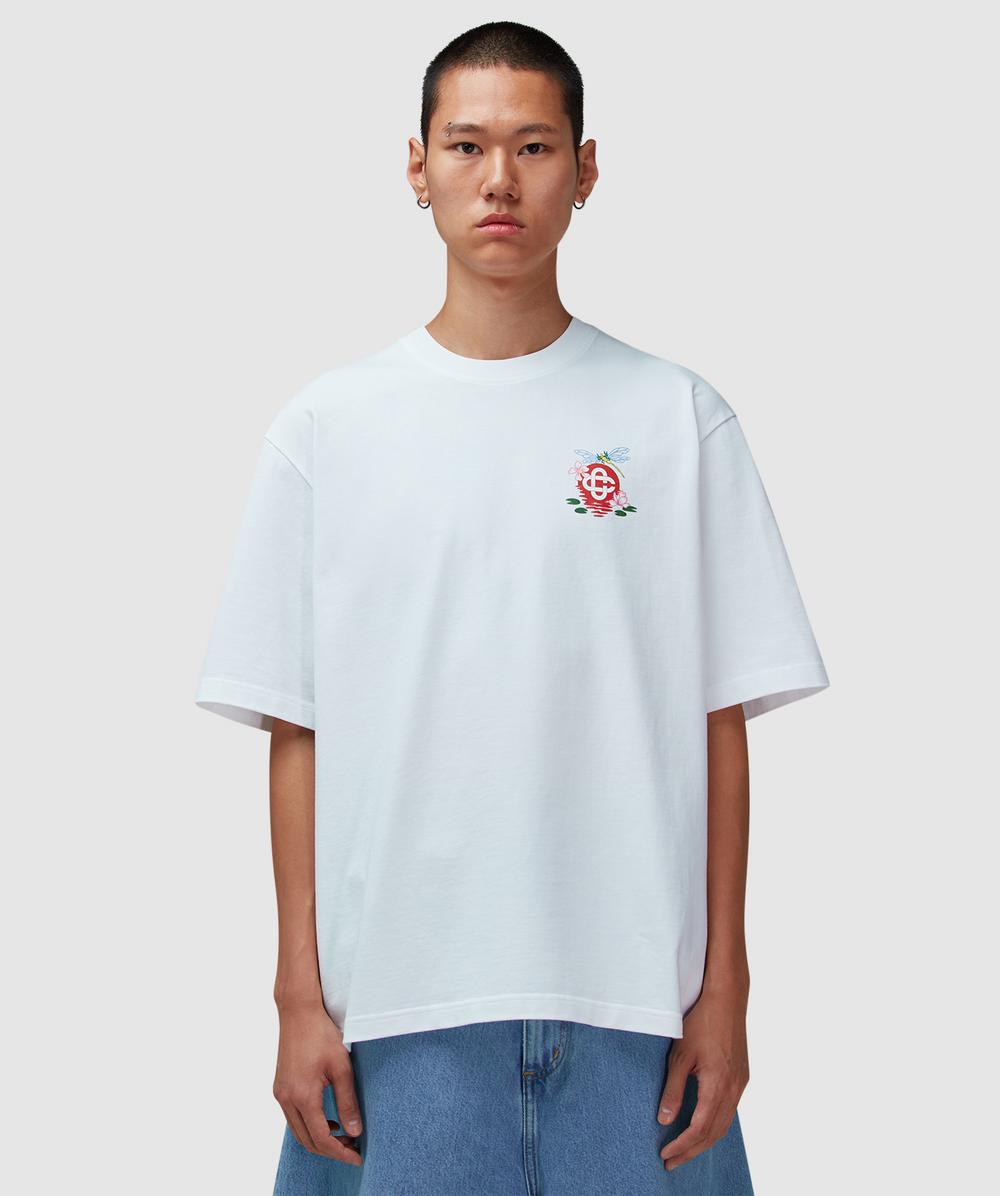 Casablanca Dragonfly Floral T-Shirt (White - Xl) - Size XL, Unisex
