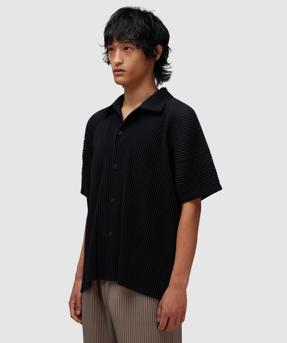 Homme Plissé Issey Miyake Pleats polo shirt | BLACK | SEVENSTORE