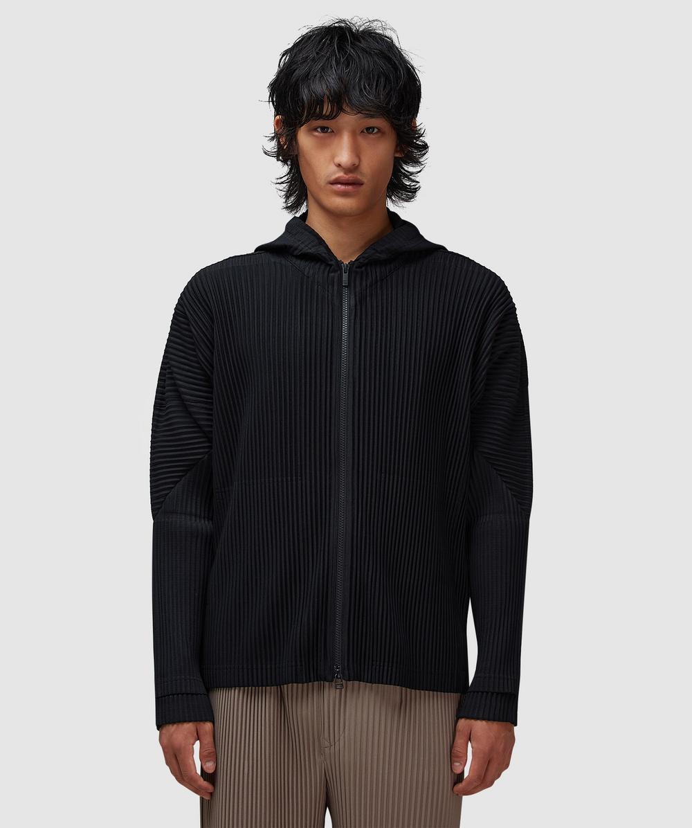 Issey Miyake Homme Plissé July Pleats Full Zip Hoodie In Animal Print