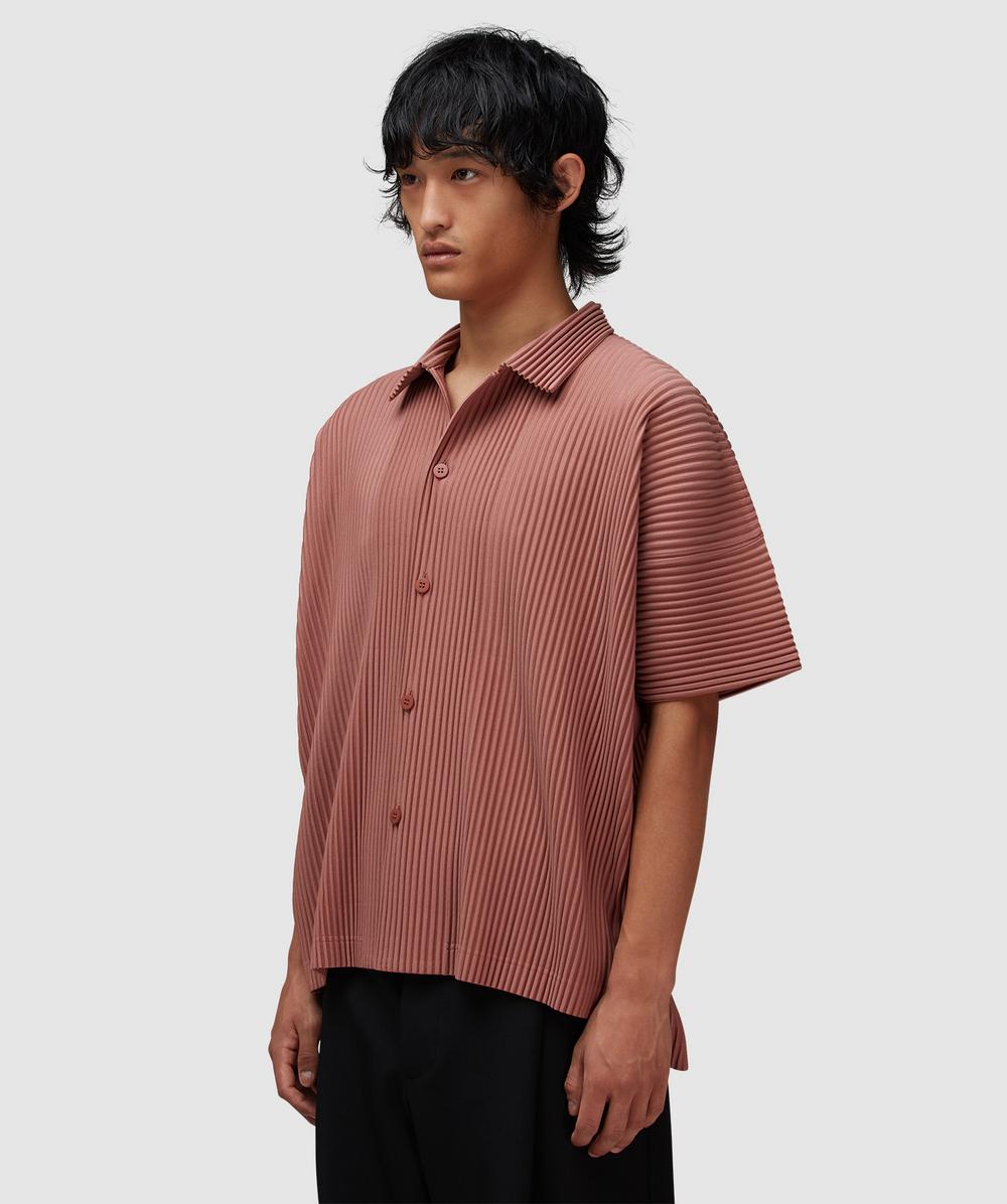 Homme Plissé Issey Miyake Pleats polo shirt | VANADINITE RED
