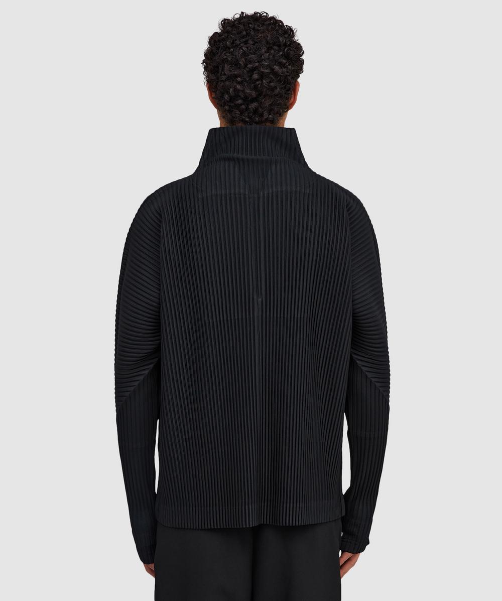 Homme Plissé Issey Miyake Pleats quarter zip pullover | BLACK