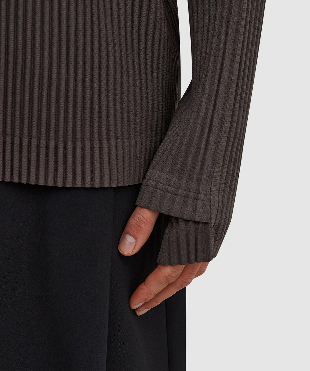 Homme Plissé Issey Miyake Pleats quarter zip pullover | MUDSTONE